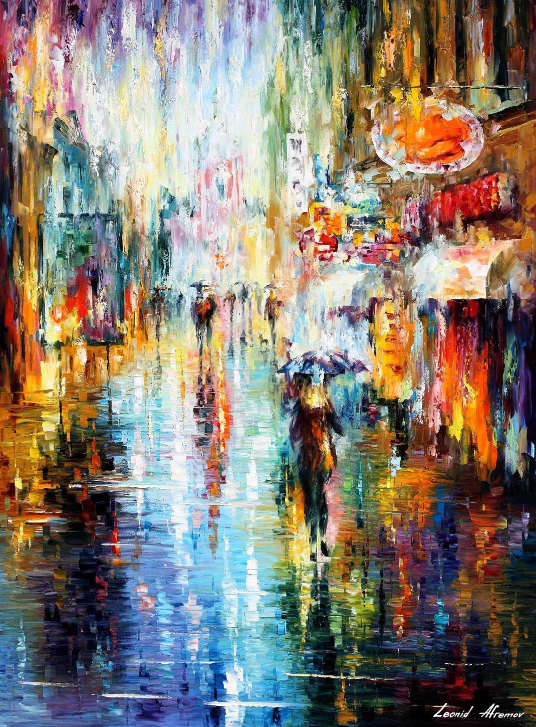 LONG RAIN  - Nikdy nekončící déšť / slavný obraz Leonida Afremova